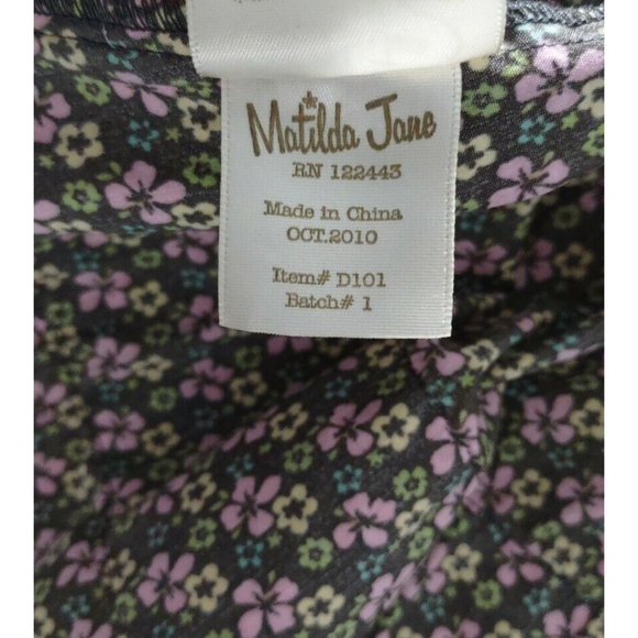 Matilda Jane Girls Allison Dress sz 4 House of Clouds floral Blue Buttons - Picture 7 of 7